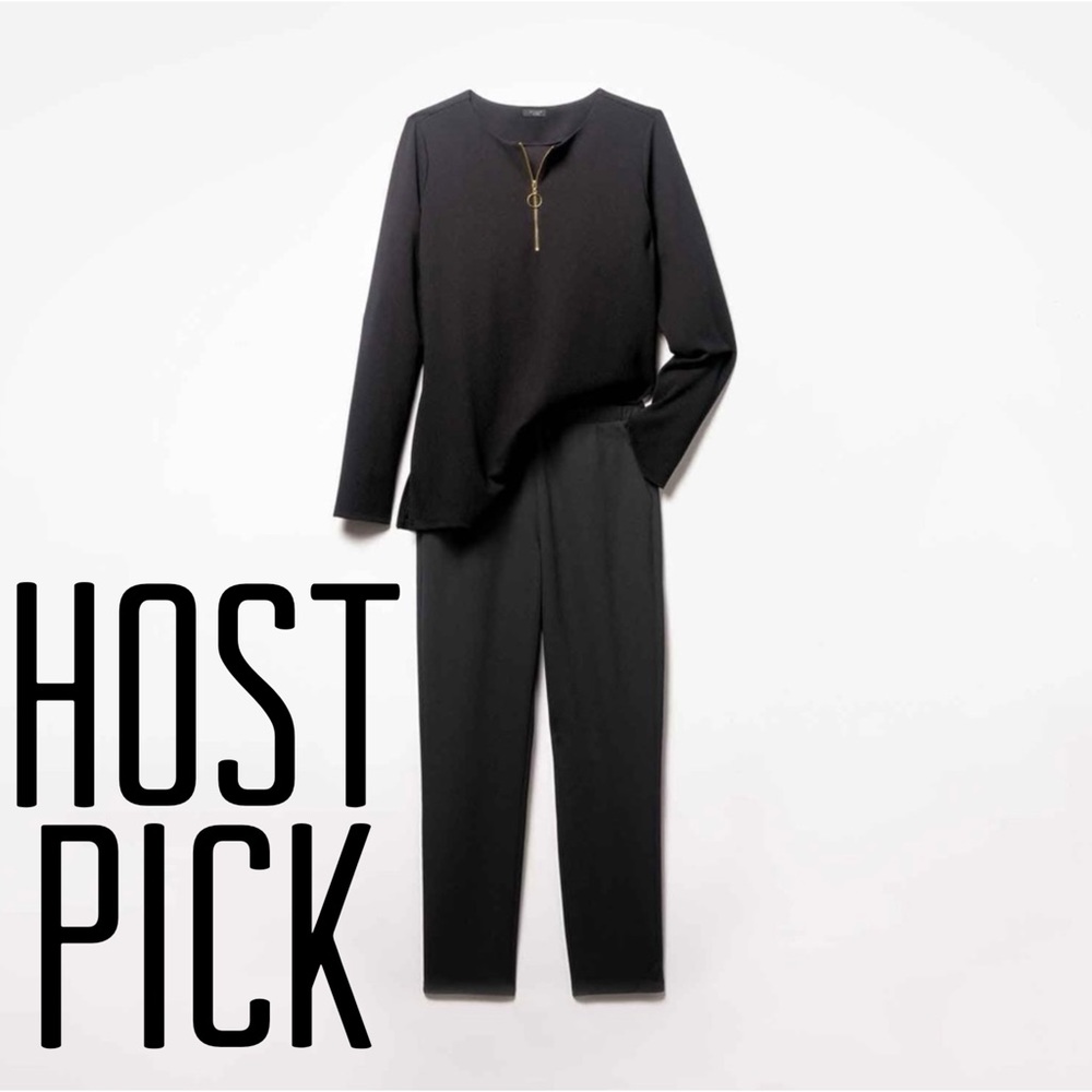 2-Piece Zip-Front Pant Set